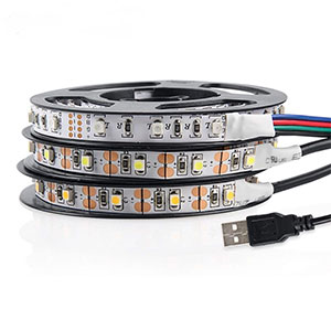 [2331] USB LED Strip Light DC 5V USB LED Tape SMD 3528 LED Ribbon 5M