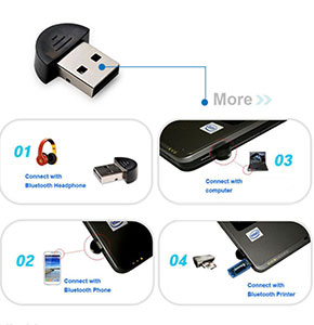 [2153] Mini USB2.0 EDR Wireless Bluetooth Dongle Adapter for Laptop PC