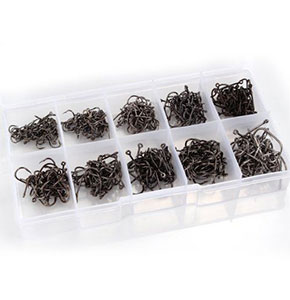 [2373] Lot of 500 Fishing Lures hook size 10 black for fisherman P9Z7