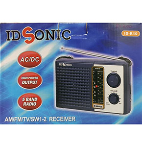 [2625] IDSONIC AM FM TV SW-12 receiver radio 5 bands AC/DC