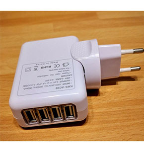 [2468] USB Output 5V 2.1A Mobile Phone Chargers With Four Type Plug Multi-functional