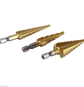 [2023] HSS 4241 Step Cone Drill Bit Set Hex Shank Hole Cutter 3pcs