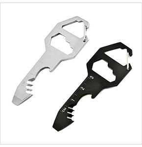 [2494] Military Tool Card Multipurpose 10 in 1 Keychain Wrench Screwdriver Ruler