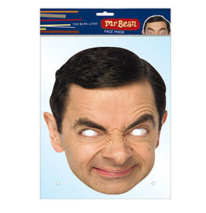 [2671] Mr. Bean Official 2D Card Party Face Mask Fancy Dress Up Rowan Atkinson