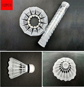 [2702] 12 Pc Feather Plastic Shuttlecocks Sport Badminton Ball Outdoor Training