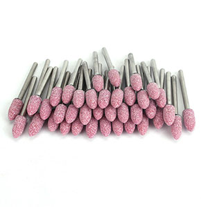 [2550] 10pcs 6mm Ceramic Grinding Head 3mm Shank cylinder Type Drill Bit Rotary