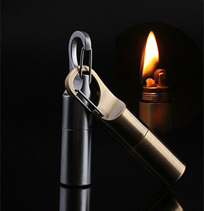 [2549] Hanging Buckle Mini Kerosene Lighter Capsule Gasoline Lighter Outdoor Key